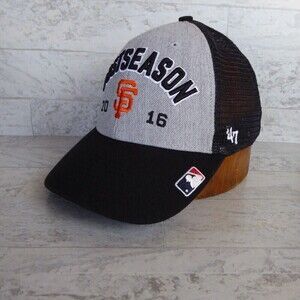 San Francisco Giants Hat Mens Gray '47 Brand MLB 2016 Post Season Cap Snapback